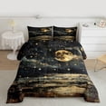 thumbnail image 2 of Homewish Vintage Oil Painting Full Size Comforter Sets,Galaxy Starry Night Bedding Comforter Set,Stars Moon Print Bedding Sets Girls Teens,Breathable Home Decor Reversible,3pcs, 2 of 8