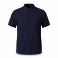 thumbnail image 4 of Yertdoel Men T-shirts Solid Color Short Sleeve Half Button Placket Mock Neck Shirts Soft Loose Comfortable Breathable Outdoor Hiking Cycling Tops, 4 of 6