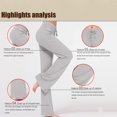 thumbnail image 4 of YUEJUIR Pants for Women Women's Yoga Wear Drawstring Micro Pants Dance Pants Exercise Yoga Wide Leg Pants Pants Bell Bottom Leggings Flare Pants Plus Size Clothes for Women (Gray,S), 4 of 5