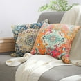 thumbnail image 6 of Boho Vintage Throw Pillow Cover Carpet Orange Pattern Antique Ethnic Decorative Pillow Cases Home Decor Square 18x18 Inches Pillowcase, 6 of 6