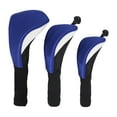thumbnail image 2 of 3 piezas de fundas de madera Shamjiam para palos de golf, fundas creativas resistentes al desgaste con etiqueta de número intercambiable para campos de golf al Azul, 2 of 8