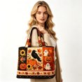 thumbnail image 3 of Women's Reusable Shopping Bag,Halloween Pumpkin Handbag for Outdoors, Vacations, Travel Tote Bags, 3 of 7