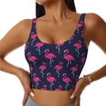 thumbnail image 2 of Lsque Cute Flamingo Printed Women'S Sports Bra, Compression, Moisture Wicking, High-Impact Sports Bra For Women,Supportive sports bra-Large, 2 of 9