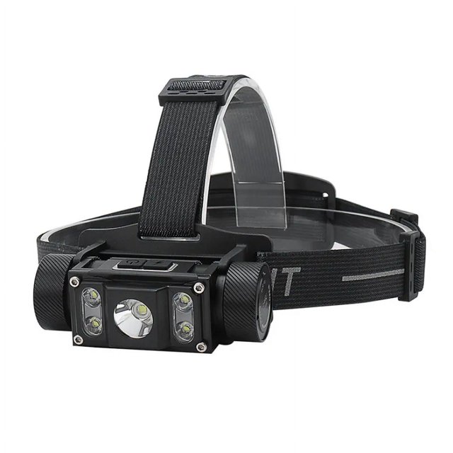Linterna frontal recargable, 1200 lúmenes, linterna LED superbrillante, 6 modos de grado ajustable, faro resistente al agua para adultos, camping, senderismo, correr al aire libre