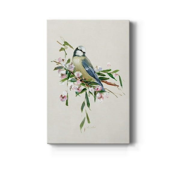 Spring Song Blue Bird Premium Gallery Wrapped Canvas - Ready to Hang - 8 x 12