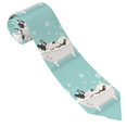 thumbnail image 2 of Rocae French Bulldog Taking a Bath for Soft and Comfortable Men's Tie Necktie Wedding Business, 2 of 5
