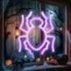 thumbnail image 4 of Luz decorativa de neón LED de Halloween | Funciona con batería USB | Brillo suave | Lámpara colgante portátil de pared o mesa | Decoración del hogar de fiesta espeluznante | 9x8 pulgadas | Blanco, 4 of 6