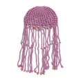 thumbnail image 4 of Sombrero De punto para Fiesta Yinane Crochet Beanie Cap Borla Decorativo Rosa, 4 of 7