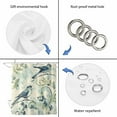 thumbnail image 5 of Vintage Floral Bird Waterproof Fabric Shower Curtain,Retro Summer Botanical Waterproof Fabric Shower Curtain for Bathroom Curtains Bathtubs Hotel Washable Shower Curtains with 12 Hooks Standard 60x72, 5 of 8