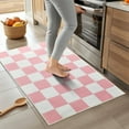 thumbnail image 5 of Lochas Checkered Area Rugs Checkerboard Rug Plaid Carpet for Living Room Bedroom Home Decor,2'x3',Pink, 5 of 6