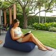 thumbnail image 5 of Covers & all Versatile Pivot Shaped Bean Bag Chair with CoverRite 600 Denier Fabric UV Resistant for Lounging - Navy Blue (M, 48 L × 36 W × 36 H inch)(Beans not included), 5 of 5