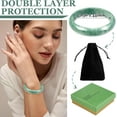 thumbnail image 2 of Lsupdaol 2.4'' Natural Jade Bracelet for Women Jade Bangle Bracelets with Box Good Luck Bangle Wedding Mother's Day Gift, 2 of 6
