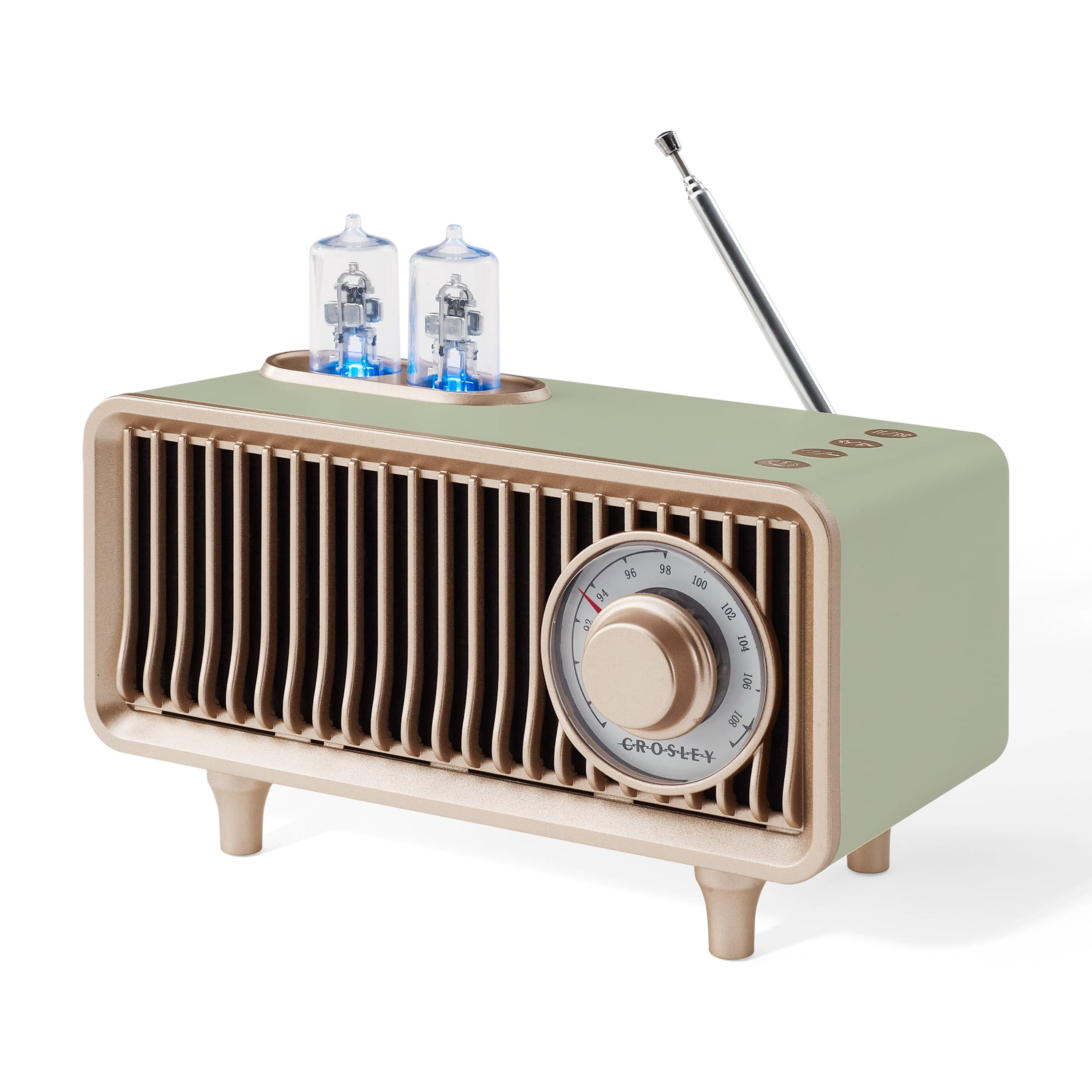 Crosley Milton Retro FM Radio, Portable Bluetooth Speaker with Aux Input, Vintage Home Decor