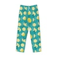 thumbnail image 4 of Goofa Lemon Blue Printed Soft Pajama Pants for Men, Wide Leg Comfy Casual Lounge Yoga Pants-Medium, 4 of 9