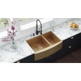 thumbnail image 3 of Ruvati USA RVH9742BL 33 in. Stainless Steel 60-40 Double Bowl Apron-Front Farmhouse Kitchen Sink, Gunmetal Black, 3 of 7