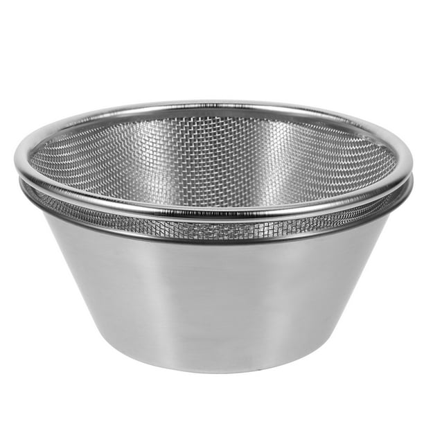 BRIGHTFUFU Juego de colador de arroz, cesta coladora de frutas, colador y cesta de malla de acero inoxidable, 1 Juego