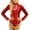Red, variant on Women's Shiny Metallic High Cut Thongs Teddy Bodysuit One Piece Swimsuit,L Red