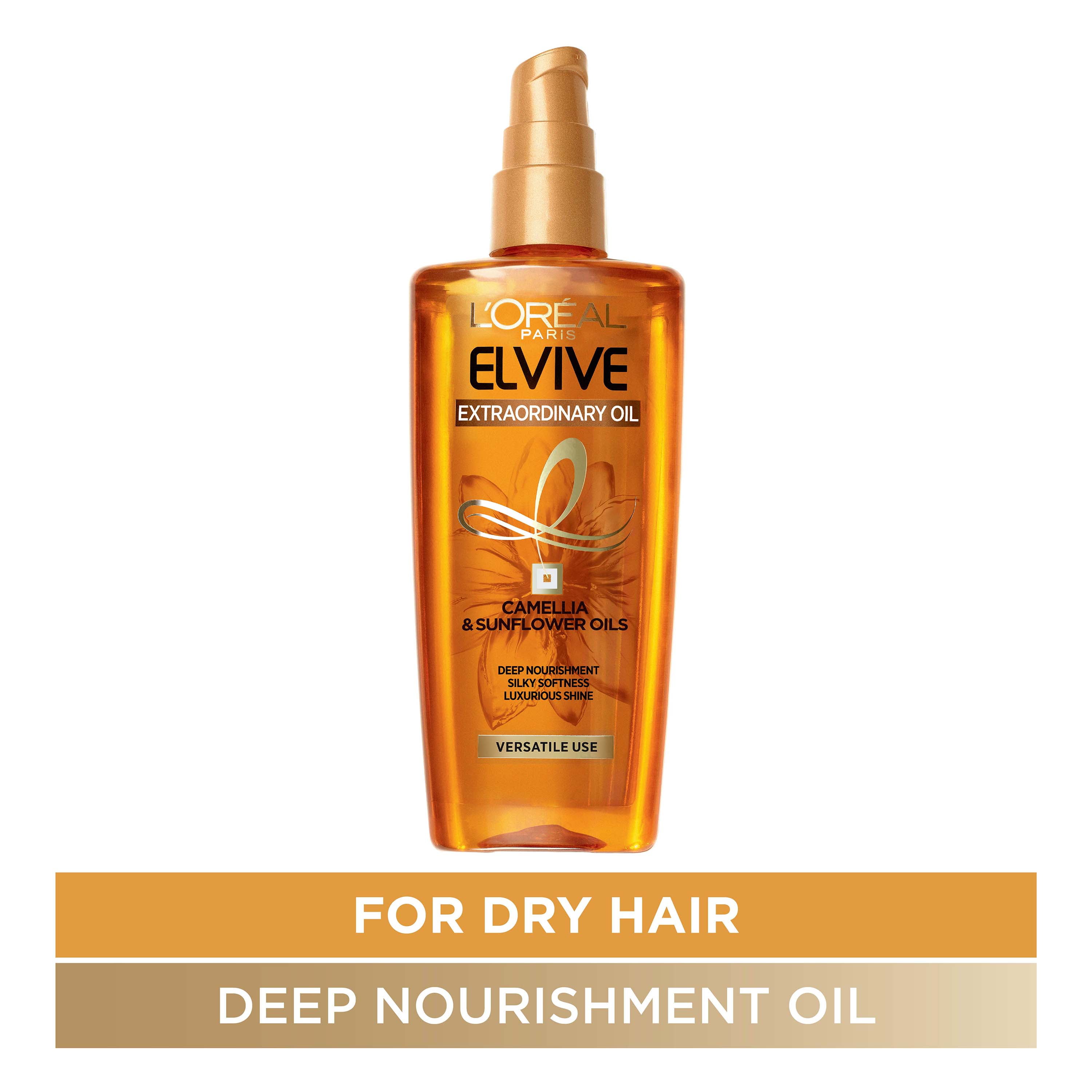 L'Oreal Paris Elvive Shine Enhancing Extraordinary Oil Deep nourishing  Treatment Hair Serum,  fl oz 