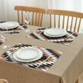 thumbnail image 6 of 4 Pieces Place Mat Linen Machine Washable Table Place Mats Vintage Southwestern Tribal Bohemian Dinner Mats for Outdoor Tables Desk Kitchen, 6 of 7
