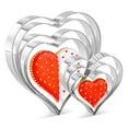 thumbnail image 1 of Set de 7 cortadores de galletas en forma de corazón KELOFKO de acero inoxidable, 1 of 6