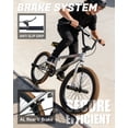 thumbnail image 4 of Vollsch Freestyle BMX Bikes 20 Inch Kids Bicycle for 8-15 Years Old Teens, Boys, Girls, Beginner-Lever Riders, Titanium Silver, 4 of 8