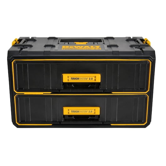 DEWALT TOUGHSYSTEM 2.0 21.8-inch 2-Drawer Tool Storage Box in Black
