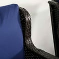 thumbnail image 5 of Yardi Yarda Outdoor Wicker Rocking Chair with Cushions, Rattan Rocker with Steel Frame, Dark Blue, 5 of 11