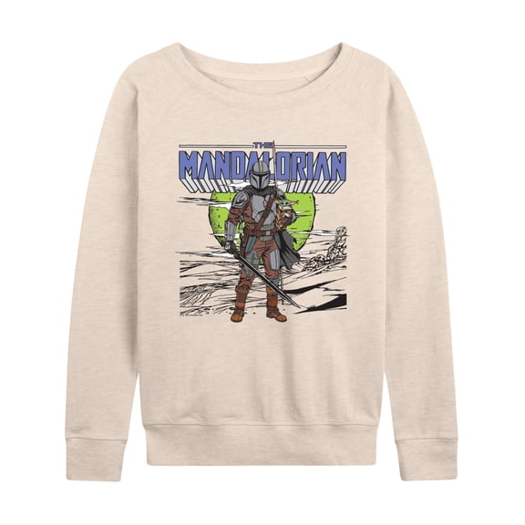 Star Wars - Grogu And Mandalorian - Women's French Terry Long Sleeve Pullover