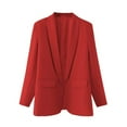 thumbnail image 4 of Baberdicy Blazer Jackets for Women, Women's Casual Suit Jackets Suit Long Sleeve Lapel Open Front Business Office Jackets Womens Blazer Red, 4 of 9