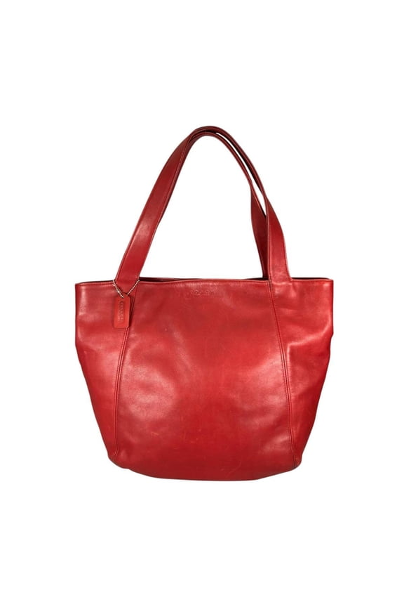 Pre-Owned Coach handbag/tote bag, Old round leather, 4182 red