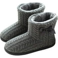 thumbnail image 1 of Pantuflas de mujer de felpa cálidas, cómodas y esponjosas, de piel sintética, para invierno Adepaton LL-2293-1, 1 of 7