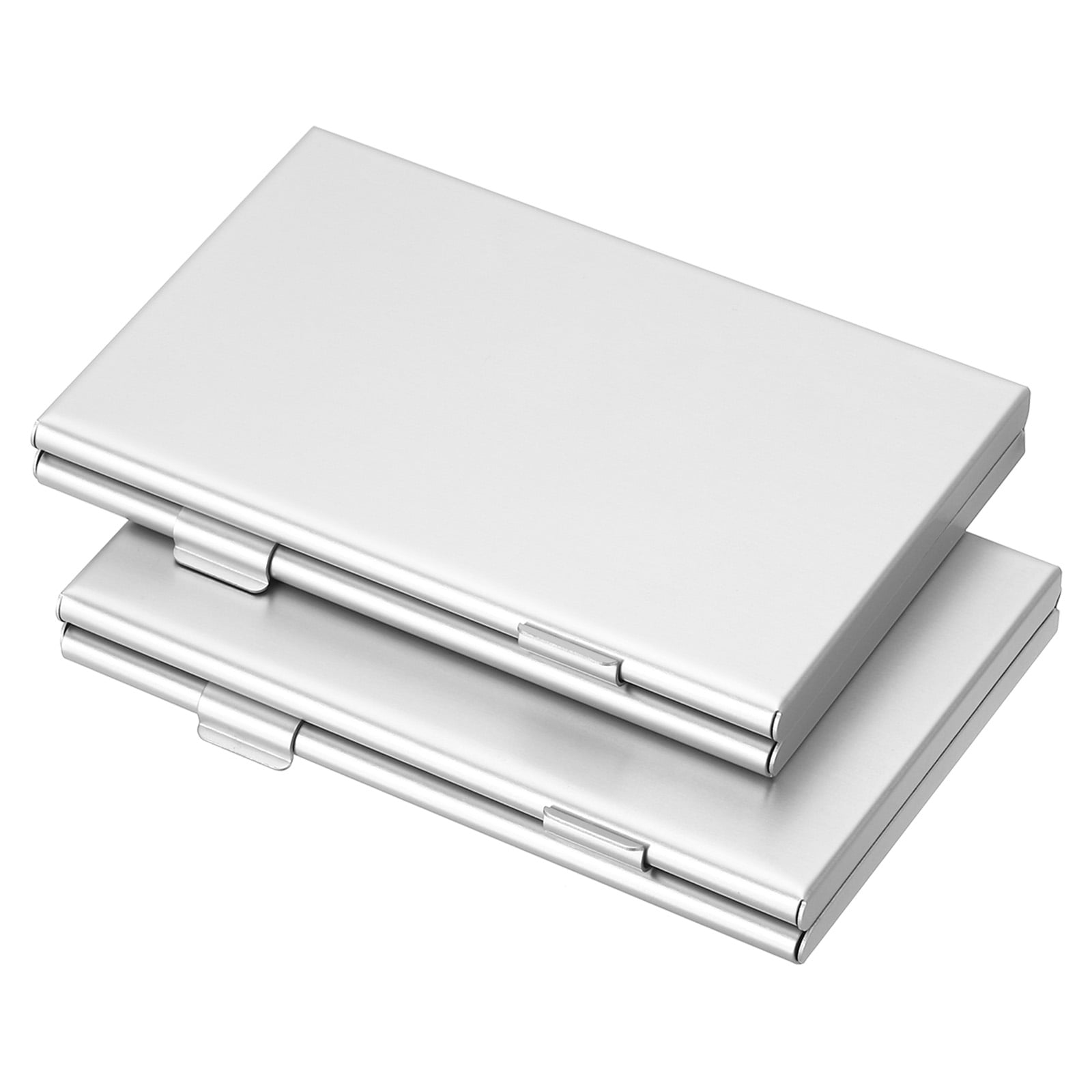 Uxcell Double Layer Metal Business Card Holder, Aluminum Name Cards