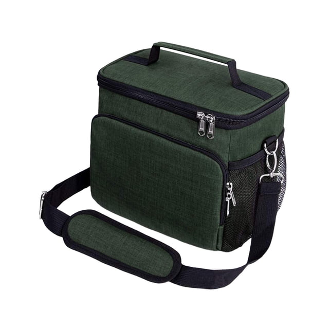 Bolsa de almuerzo térmica con aislamiento de oficina, bolsas de almacenamiento con cremallera suave, bolsas de almuerzo ligeras para hombres y mujeres Verde Macarena Bolsas de almuerzo con aislamiento
