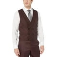 thumbnail image 3 of Adam Baker by Needle & Stitch 12965 Mens 3-Piece Peak Lapel Modern Fit Suit- Burgundy - 38R, 3 of 7