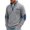 Gray, variant on TOUMENY Men Sweater Zip Mock Neck Long Sleeve Casual Pullover Fall Winter Loose Solid Knit Tops Army Green L