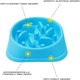 thumbnail image 3 of Cuenco de alimentación lenta para perros, alimentación lenta e interactivo para mascotas, cuenco de agua potable cuadrado antideslizante duradero para mascotas, color azul, 3 of 5