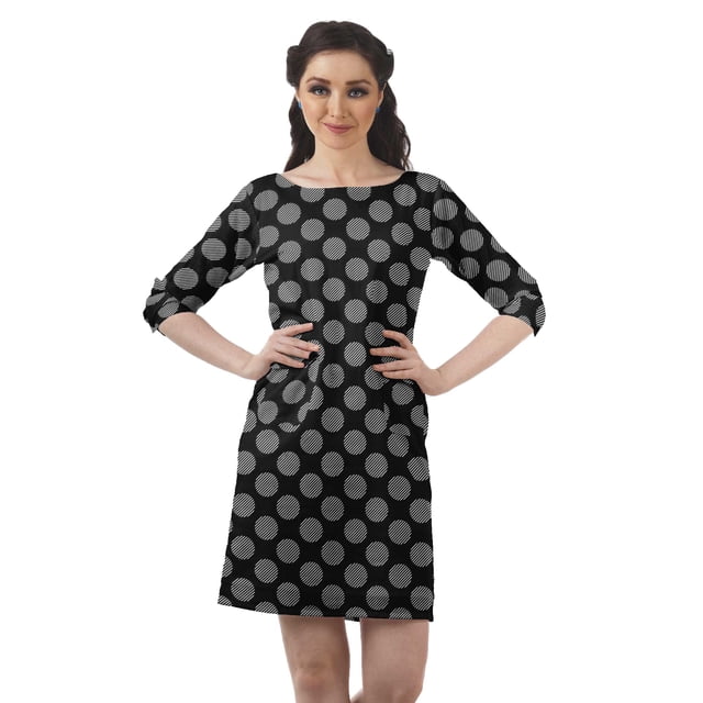 Moomaya Robes d'Été pour Femmes à Manches 3/4 Robe Décontractée avec Poches