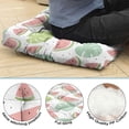 thumbnail image 5 of Fresh Watermelon Print Pillow&nbsp;– 22x22 Inch Square Floor Cushion, Dutch Velvet, Juicy Geometric Design for Yoga & Home Decor, 5 of 7