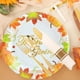 thumbnail image 5 of Platos de Papel Desechables para Acción de Gracias | Vajilla Redonda para Fiestas de Otoño con Estampado de Calabaza y Hojas de Arce | Platos Resistentes E Impermeables de 18 y 23 Cm para Reuniones O, 5 of 6