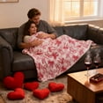 thumbnail image 6 of Cinvoph Valentine’s Day Throw Blanket Soft Warm Throw for Women Wife Mom Girlfriend Sister Her Cozy Throw for Bedroom Couch Sofa Anniversary Thoughtful Gift 59"x39", 6 of 6