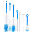 thumbnail image 1 of 10 Pack Bottle Cleaning Brush Set, Long Handle Stainless Steel Bottle Cleaner Brush, Deep Cleaning Handle Brush Kit, 1 of 7