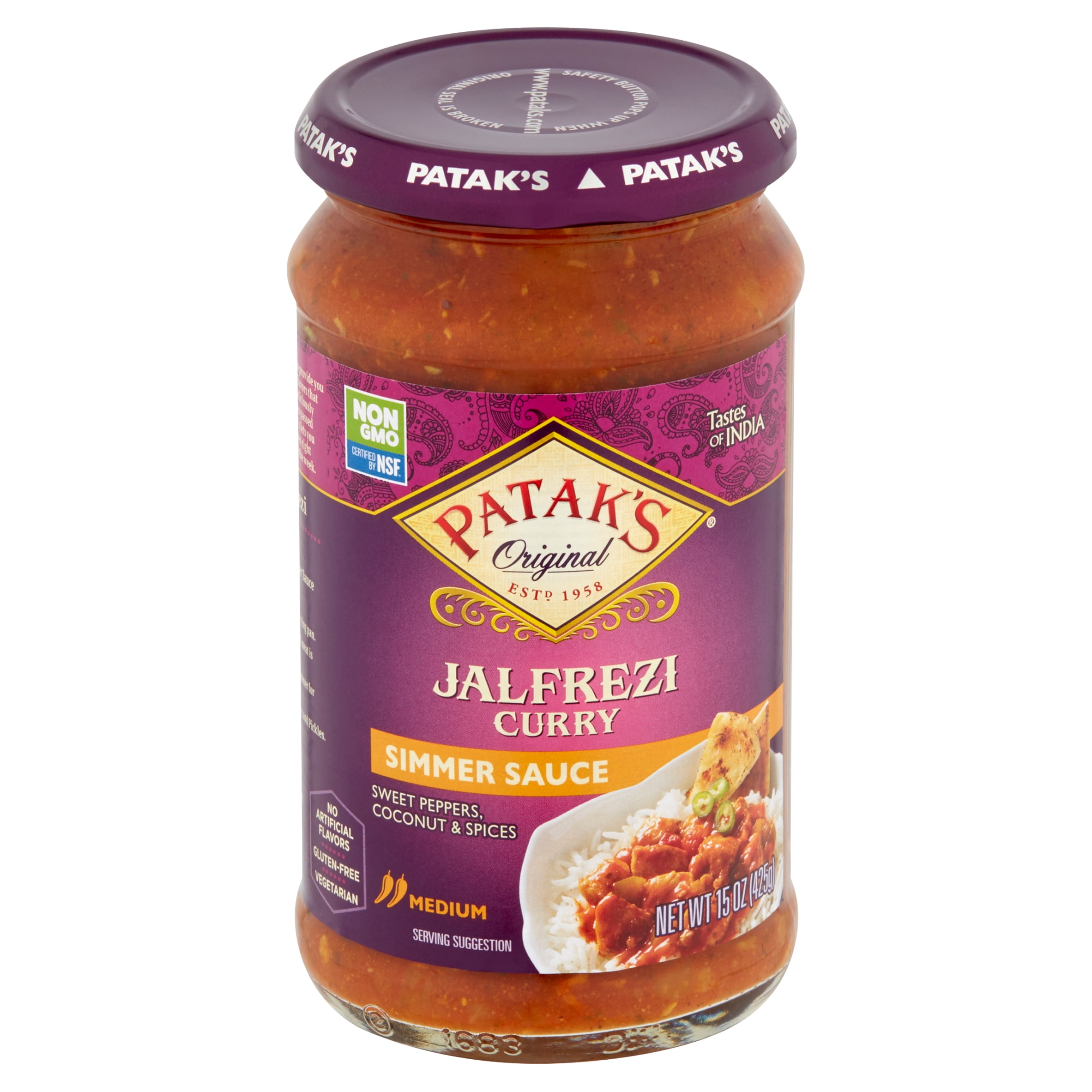 Buy Patak&amp;#39;s Original Jalfrezi Curry Simmer Sauce, 15 oz Online at ...
