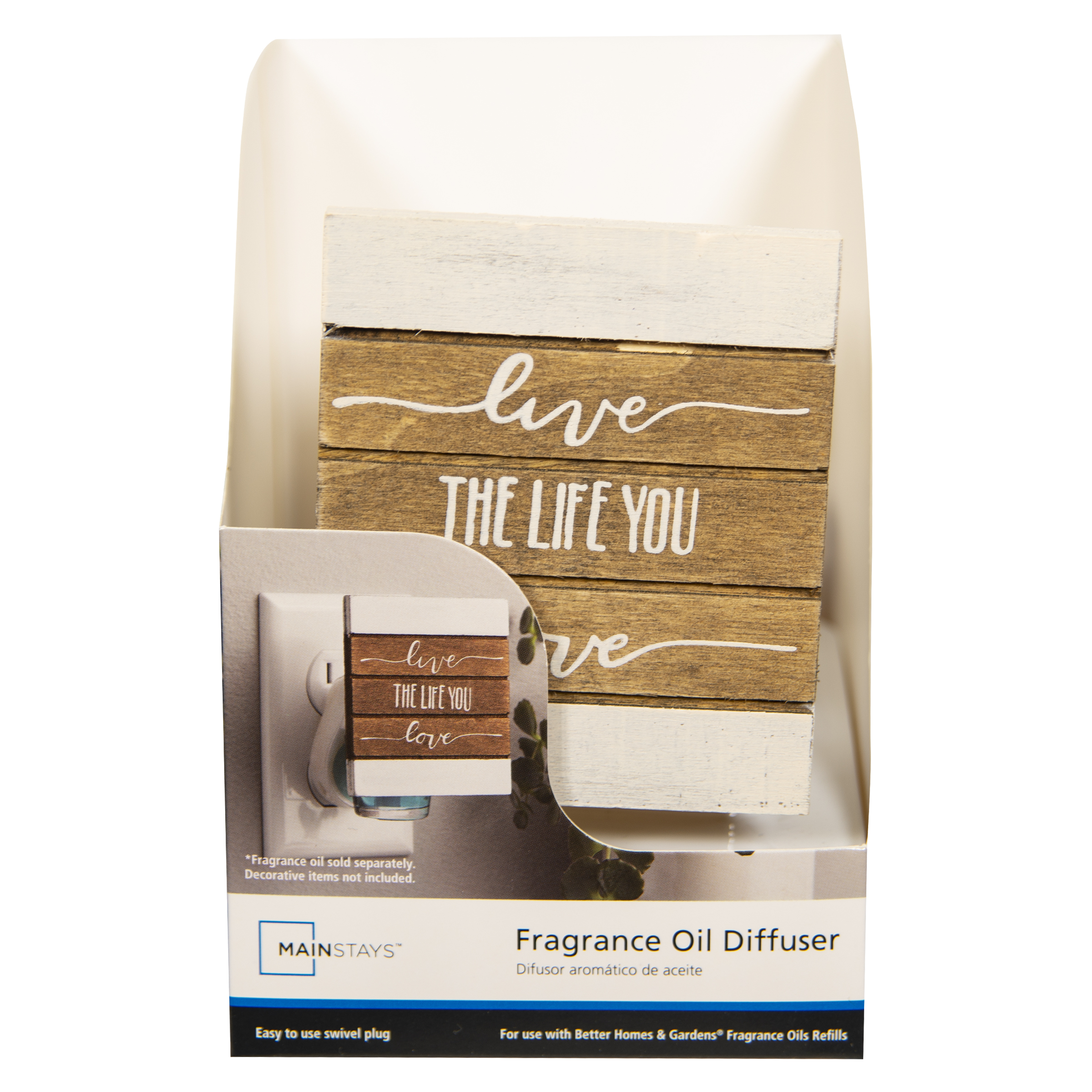 Mainstays Fragrance Oil plug in Diffuser, Love Life