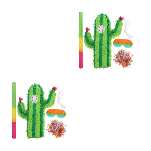 OUNONA 2 Sets Small Pinata Three-Dimensional Pinata Decor Pinata Set Party Pinata Princess Pinata Birthday Party Vibrant Cactus Pinata For Birthday Parties And Event Decor