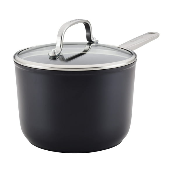 Sartén KitchenAid de inducción anodizada dura, antiadherente, 3 litros