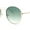 Gold - Green-White, variant on Retro Nerdy Round Thick Metal Rim Fashion Sunglasses Gold - Brown