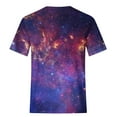 thumbnail image 6 of GUZYING Graphic Tees for Women Plus Size Tops for Women Fashion Women's Starry Print Casual Fashion Short Sleeve Tops Blouse(Light Purple,L), 6 of 6