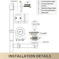 thumbnail image 2 of 2X Bathtub Drain Toe Bath Tub Drain Kit with Two-Hole Overflow Faceplate, Bath Tub Drain Set, 2 of 7