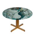 thumbnail image 3 of Orinice Mermaid Fish Seaweed Round Table Cover Stain Resistant Washable Indoor Outdoor Tablecloth Kitchen Dining Wedding Parties Outdoor Fitted 100% Polyester Fiber 31-35, 3 of 8