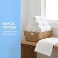 thumbnail image 7 of REGALWOVEN 2 Pack Luxury Striped Cotton Hand Towels, Ultra Soft Absorbent Quick Dry Bath Towels for Bathroom, Kitchen, Spa, Hotel White 29" x 13", 7 of 7